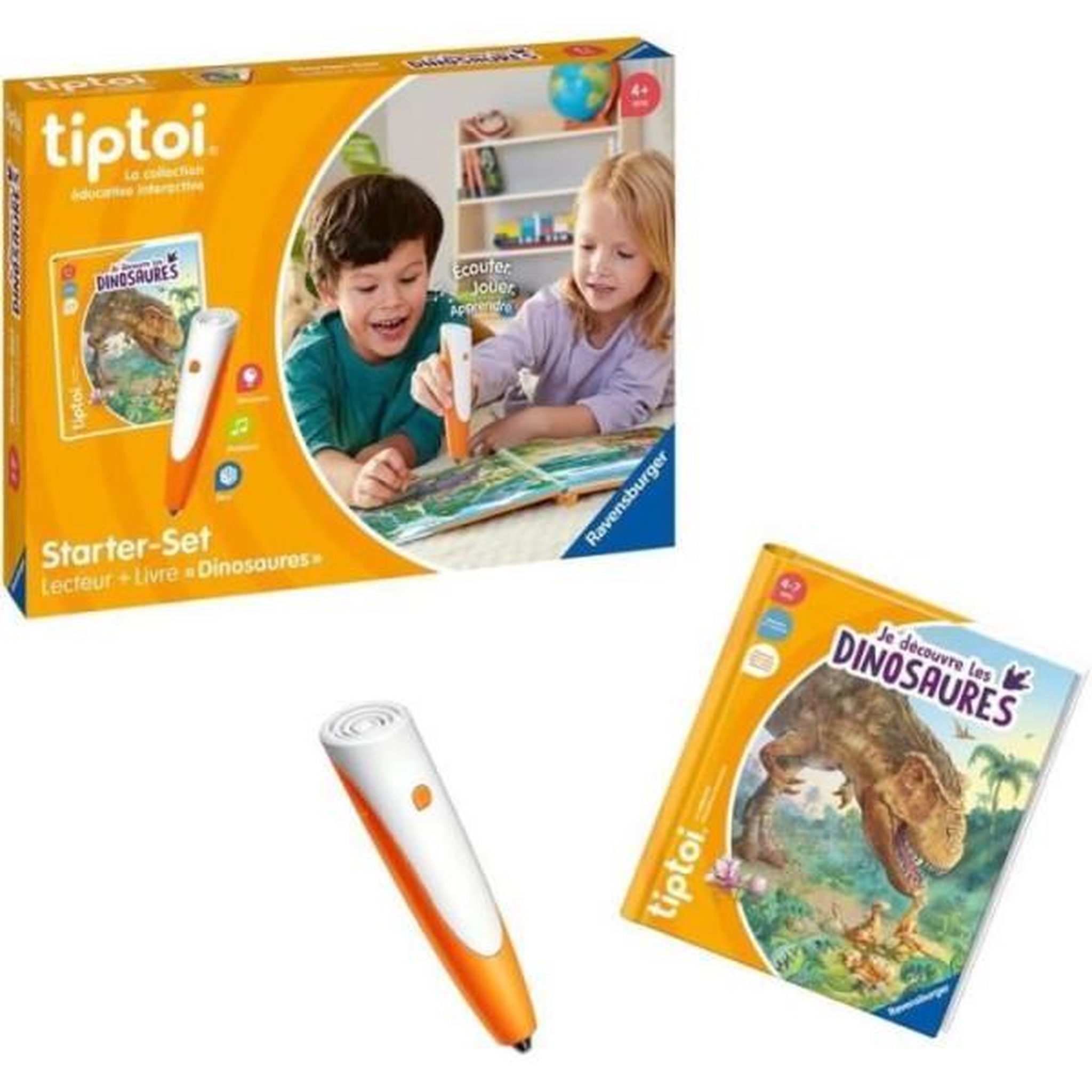 Voir la diapositive 2 : RAVENSBURGER Tiptoi starter dino, lecteur et livre, 00175, a partir de 5 ans, ravensburger