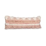 Paris Prix Coussin Tissé à la Main  Bohist  35x95cm Rose & Crème