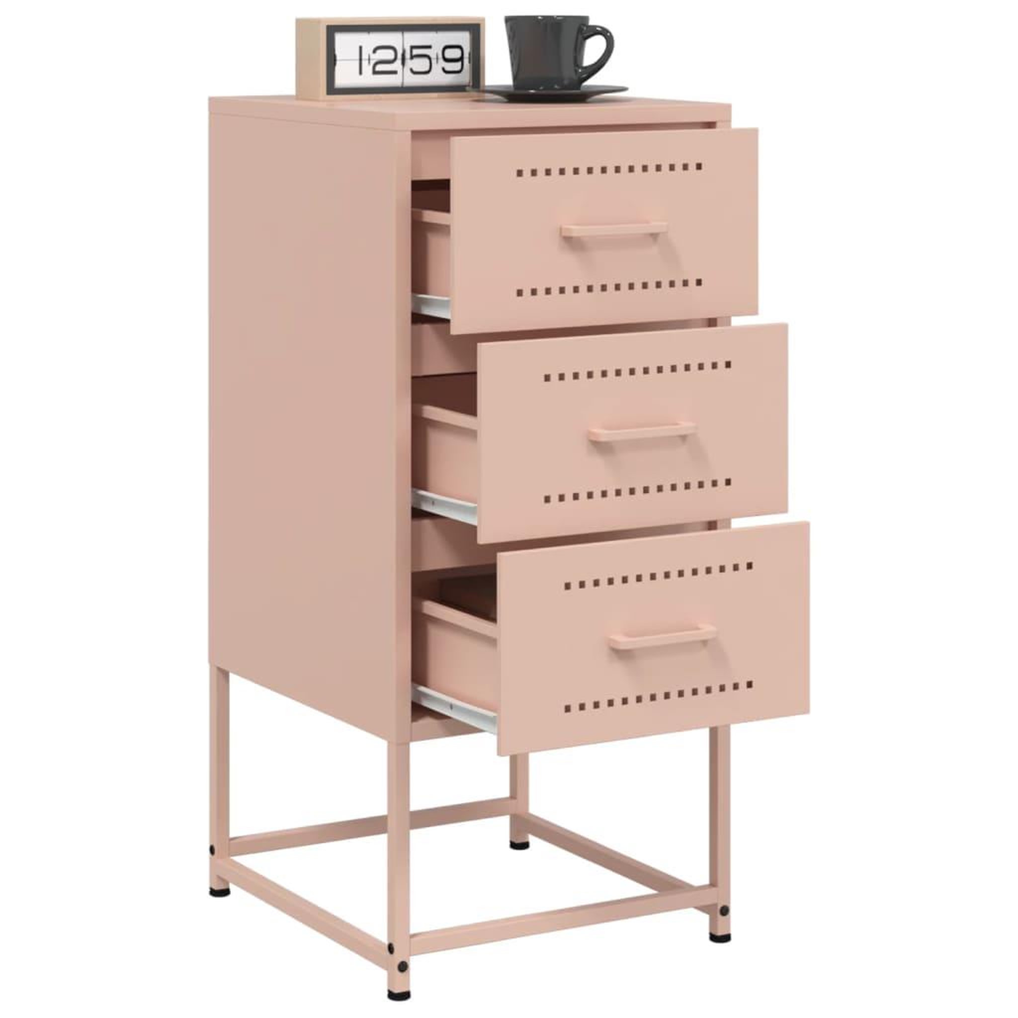 Voir la diapositive 4 : VIDAXL Tables de chevet 2 pcs rose 36x39x78 cm acier