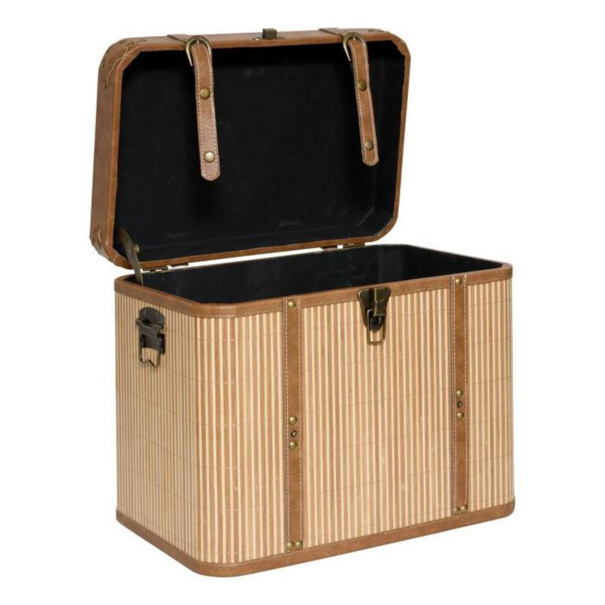 ATMOSPHERA Lot de 3 Malles de Rangement  Sylia  56cm Naturel