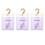 COMPTOIR DE LA BOUGIE Lot de 3 Cintres Parfumés  Accro  14cm Lavande