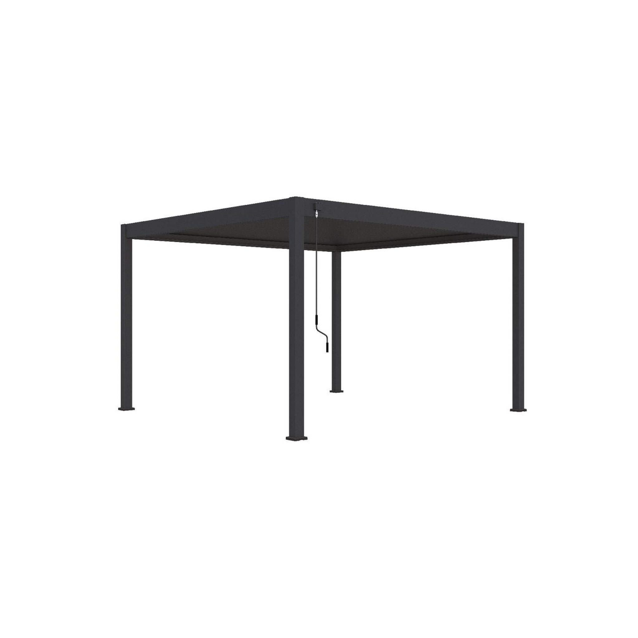 Voir la diapositive 2 : Pergola Bioclimatique autoportée 4x4 m - Aluminum Anthracite - 4x4m VS OmBREA®