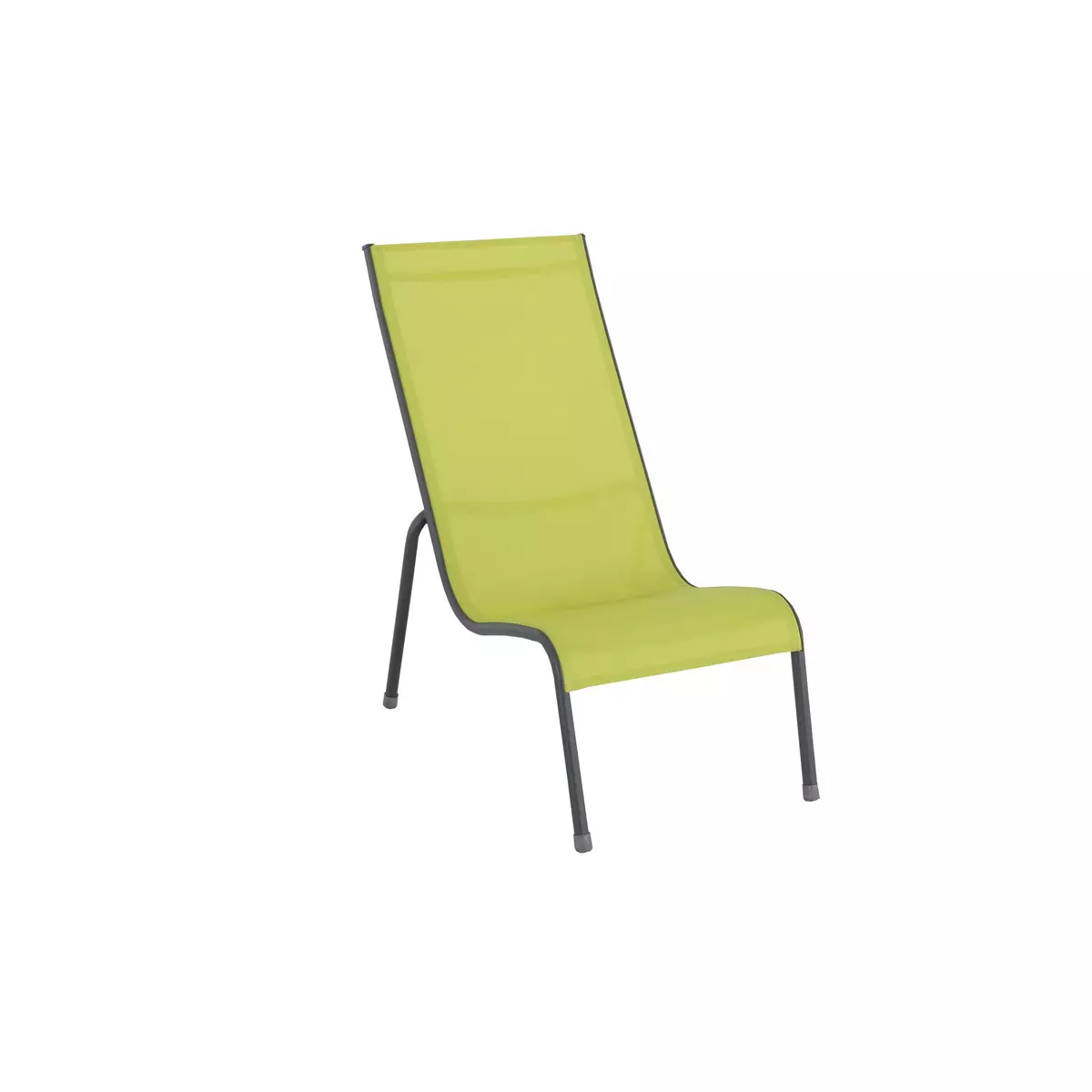 GARDENSTAR Chaise relax empilable textilène vert anis SOMBRERO