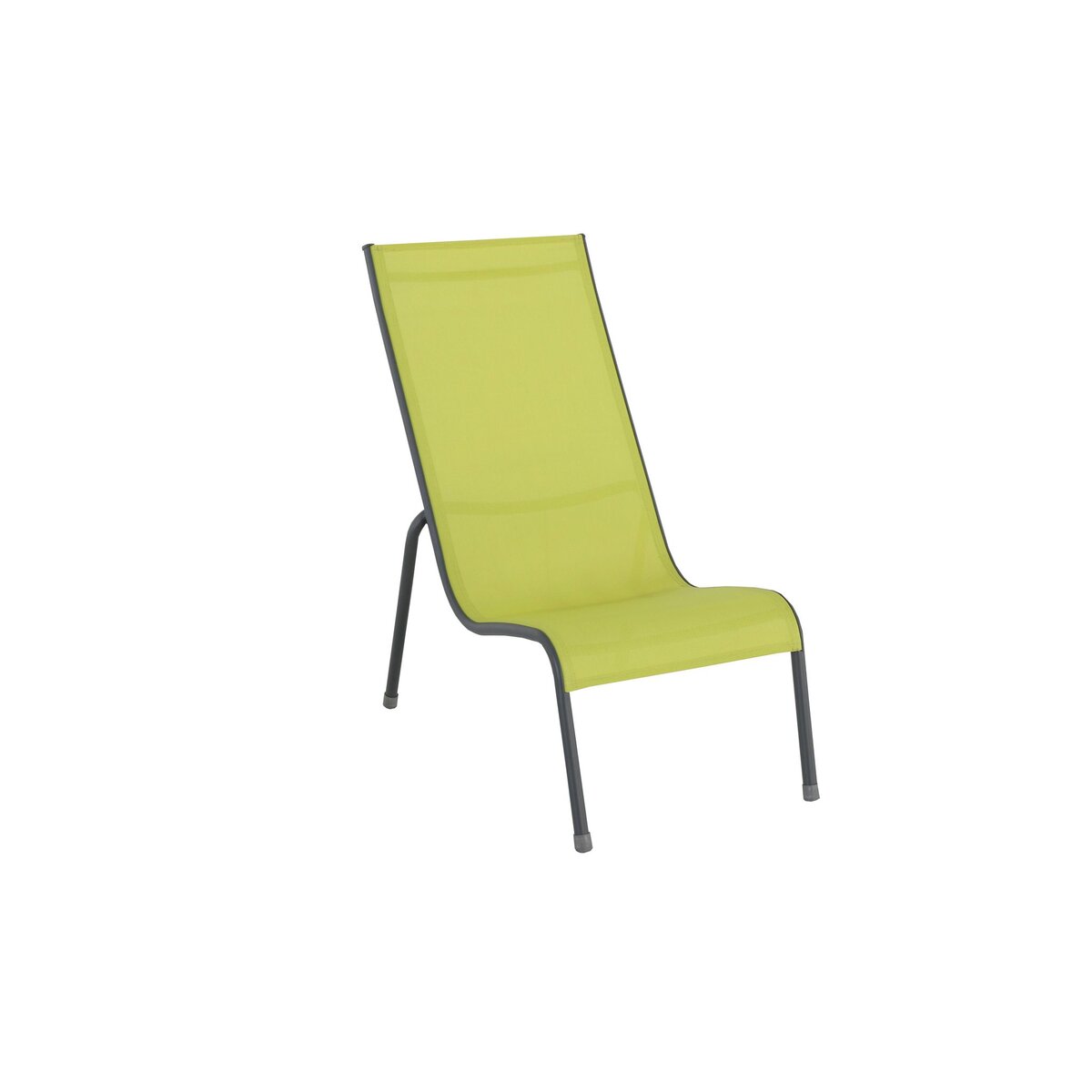 GARDENSTAR Chaise relax empilable textilène vert anis SOMBRERO