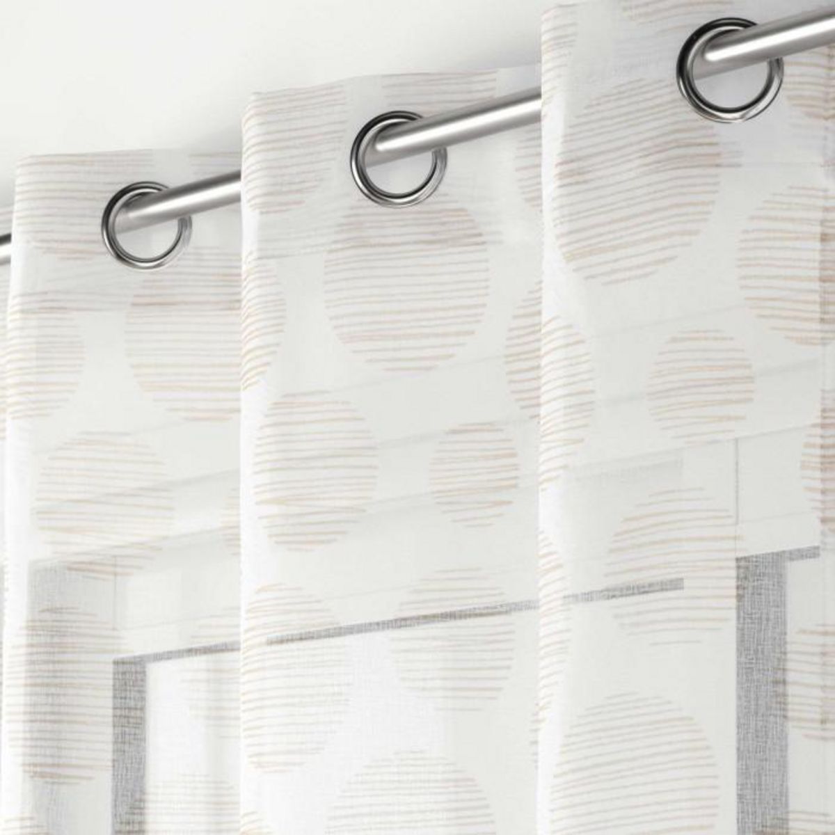 Paris Prix Rideau Voilage à Œillets  Lunile  137x280cm Naturel