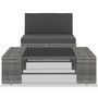 Voir la diapositive 2 : VIDAXL Salon de jardin 2 pcs Resine tressee Gris