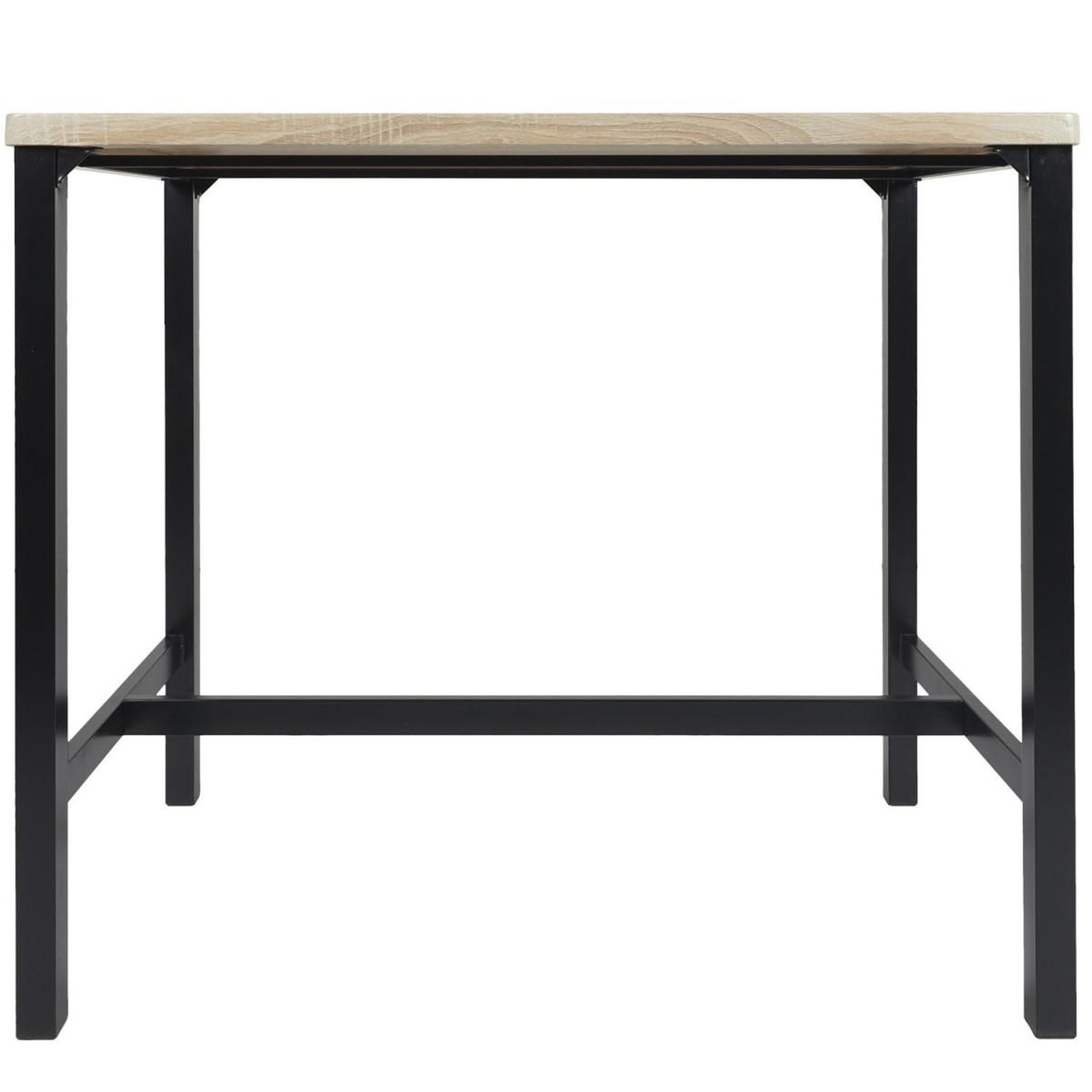Voir la diapositive 2 : The Home Deco Factory Ensemble Table de Bar & 4 Tabourets  Loka  100cm Noir