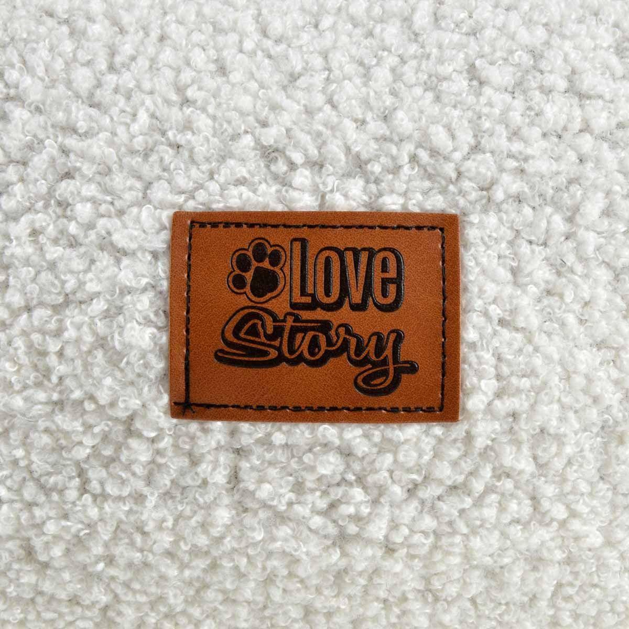 Voir la diapositive 4 : LOVE STORY Plaid pour chien & chat  wooly  50x70cm écru