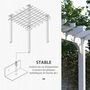 Voir la diapositive 6 : OUTSUNNY Pergola autoportante style contemporain - Toit terrasse à décorer - dim. 2,3L x 2,3l x 2,3H m - bois sapin blanc