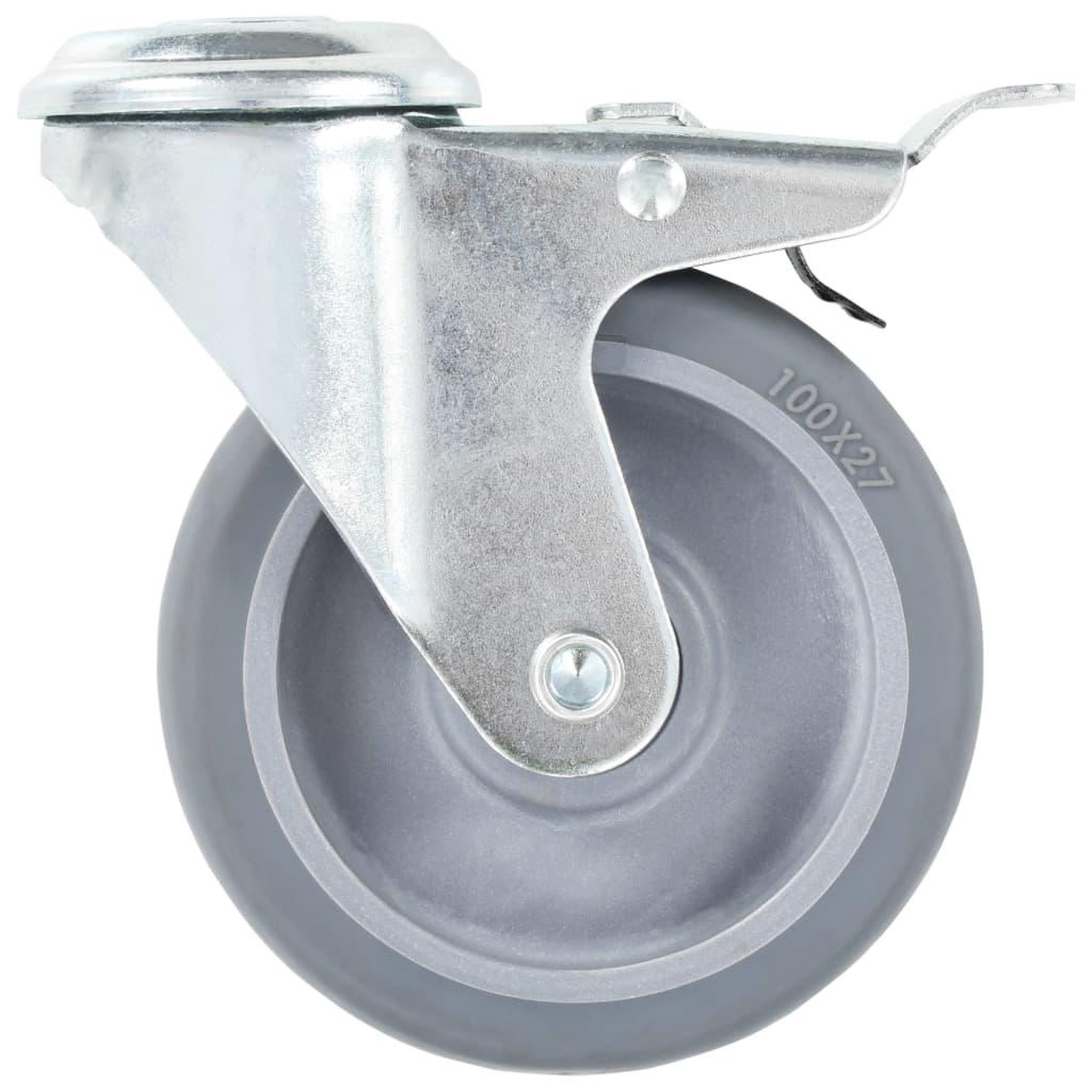 Voir la diapositive 4 : VIDAXL 4 pcs Roulettes pivotantes a trou de boulon 100 mm