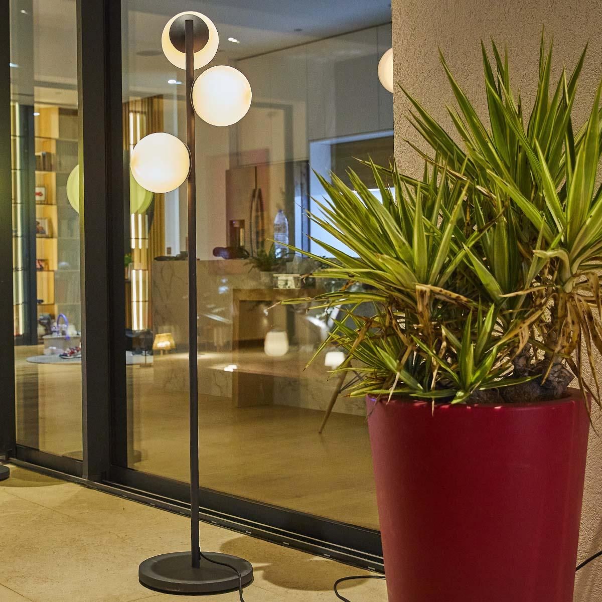 Lumisky Lampadaire ext filaire GLOBY Gris anthracite Acier H175CM