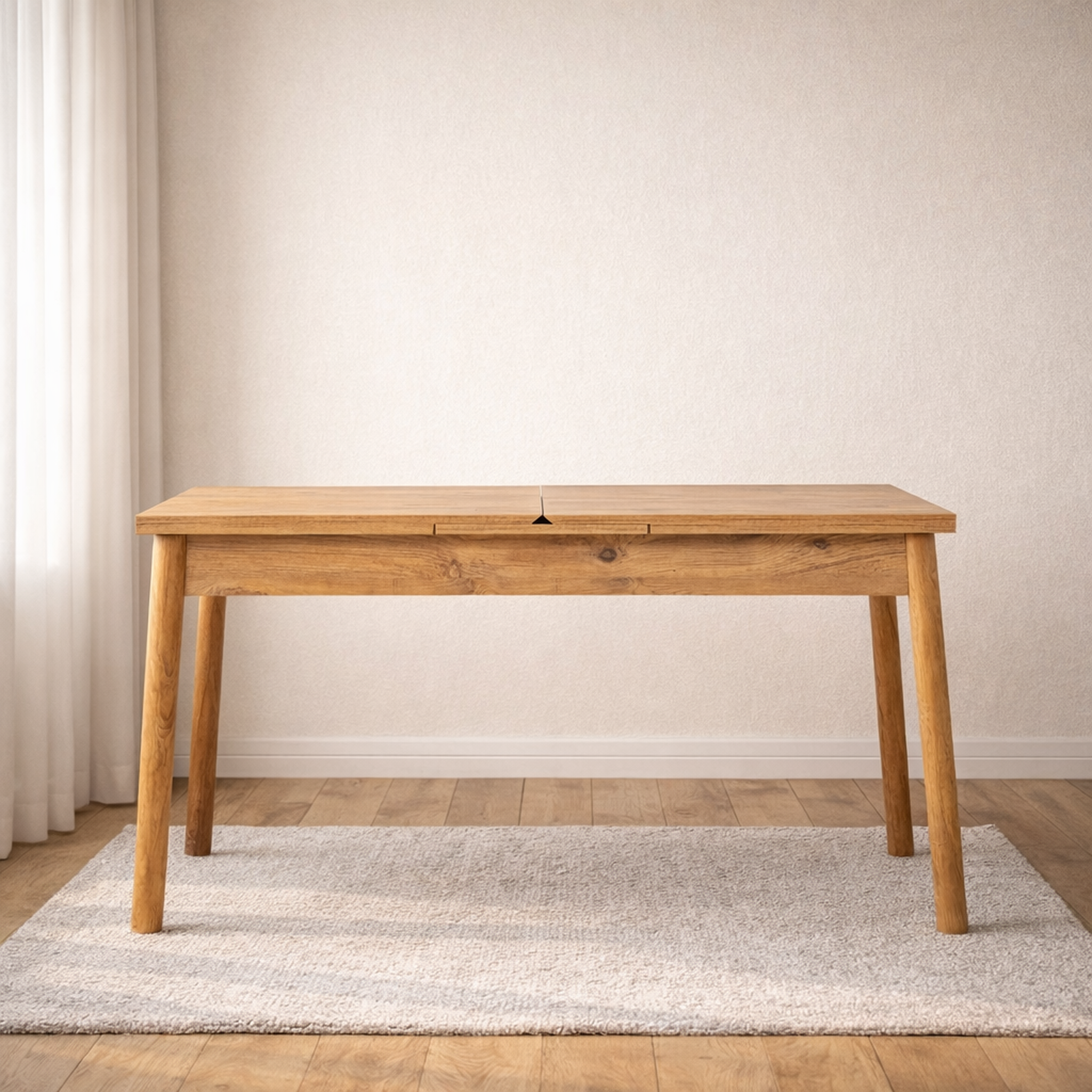 Voir la diapositive 2 : CONCEPT USINE Table extensible bois - max 6 personnes santi