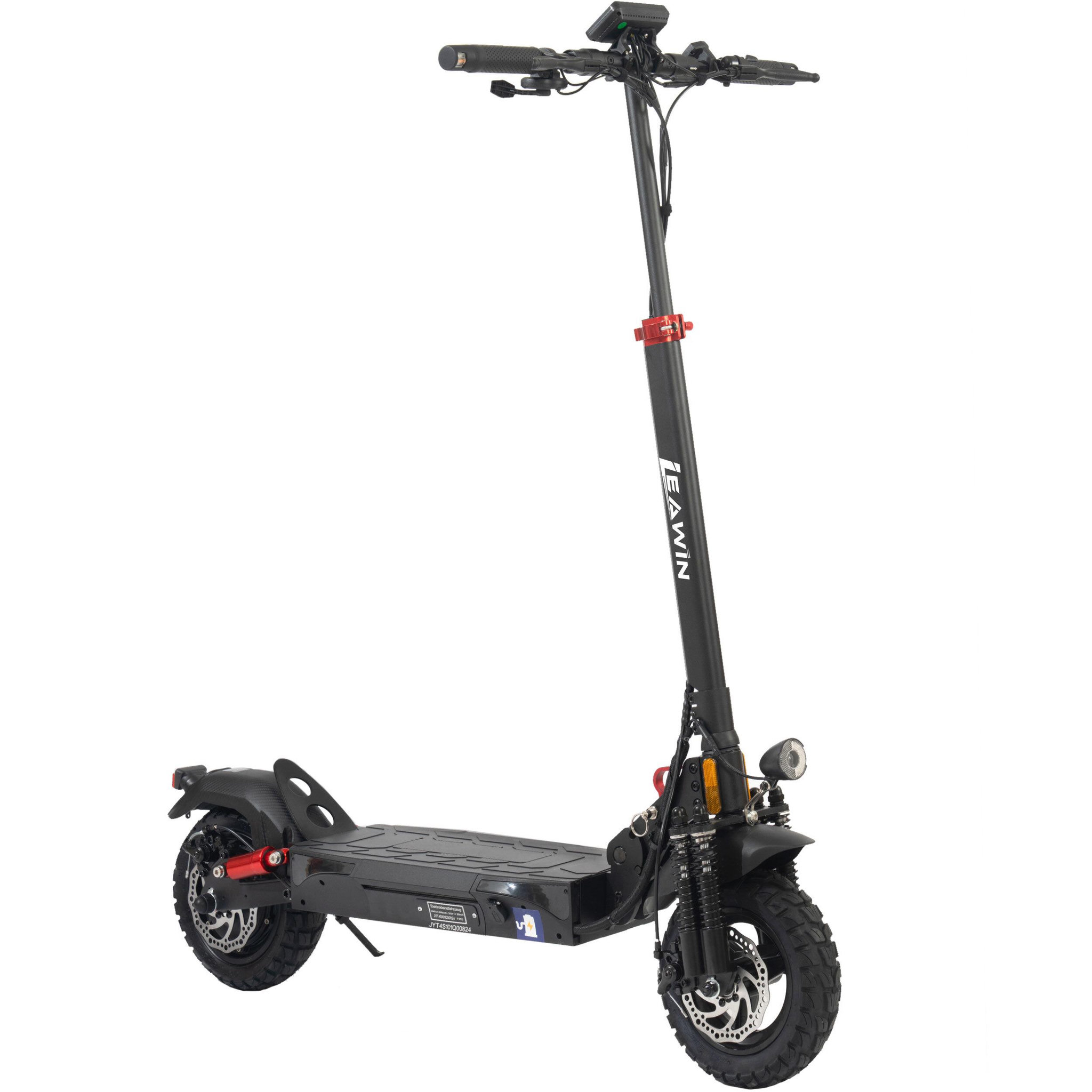 Voir la diapositive 2 : LEAWIN Trottinette électrique leawin t4, 10 pouces, batterie 48 v 12,5 ah, pliable, noire