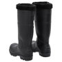 Voir la diapositive 5 : VIDAXL Bottes de pluie avec chaussettes amovibles noir taille 42 PVC