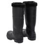 Voir la diapositive 5 : VIDAXL Bottes de pluie avec chaussettes amovibles noir taille 42 PVC