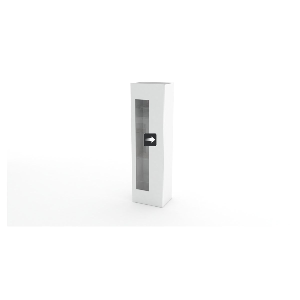 Vitrine 1 porte 4 étagères TECHNO