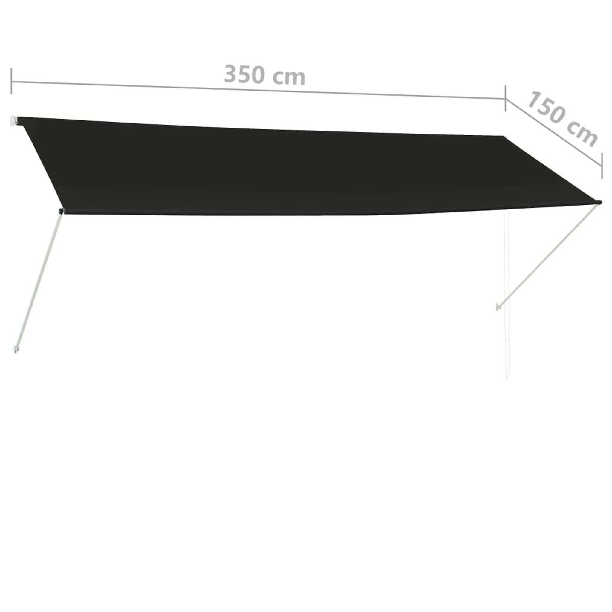 Voir la diapositive 6 : VIDAXL Auvent retractable 350x150 cm Anthracite