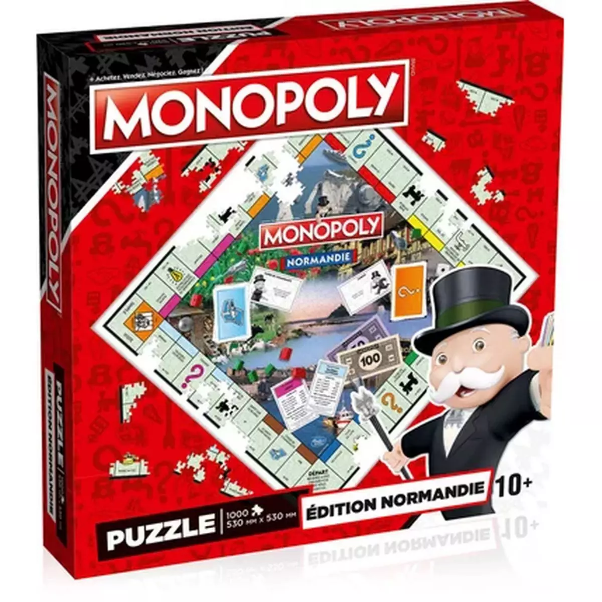  WINNING MOVES Puzzle 1000 pièces Monopoly Normandie