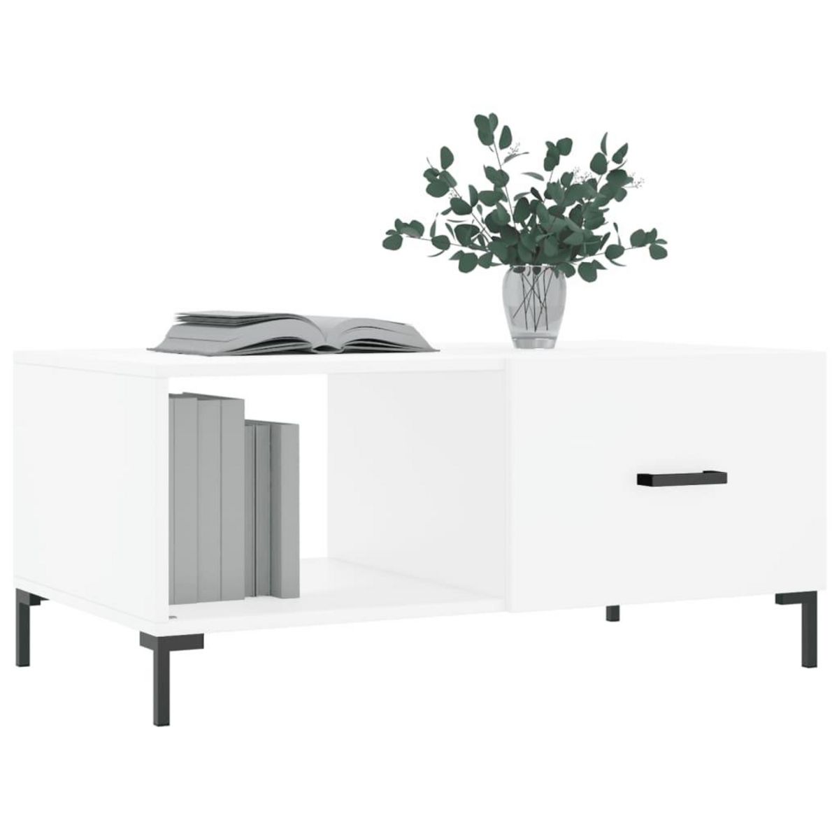 VIDAXL Table basse blanc 90x50x40 cm bois d'ingenierie