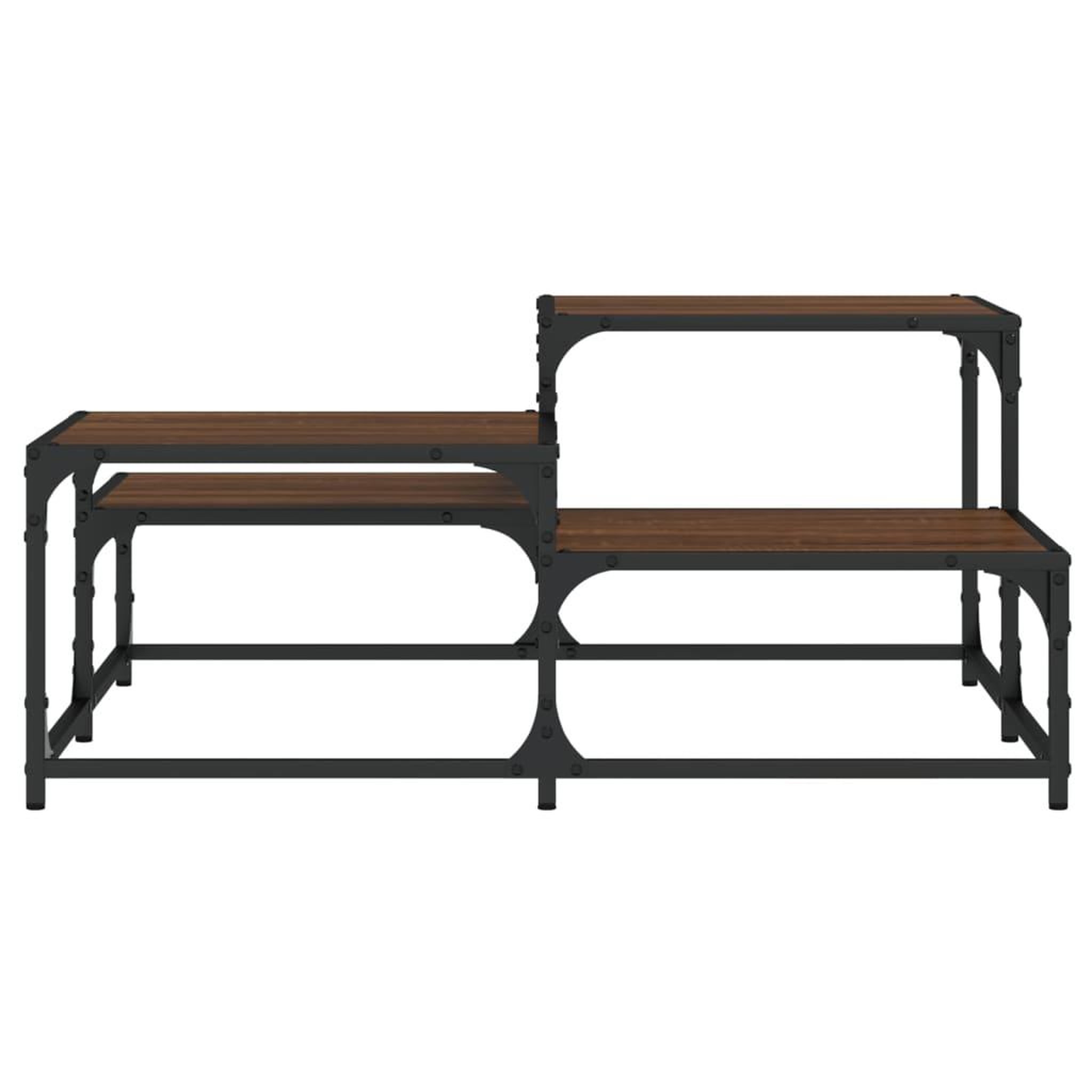 Voir la diapositive 5 : VIDAXL Table basse chene marron 87,5x87,5x40 cm bois d'ingenierie