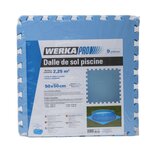 WERKAPRO Lot de 9 dalles de sol piscine 50x50cm  2,25m2  épaisseur 3mm 9 pièces WERKA PRO