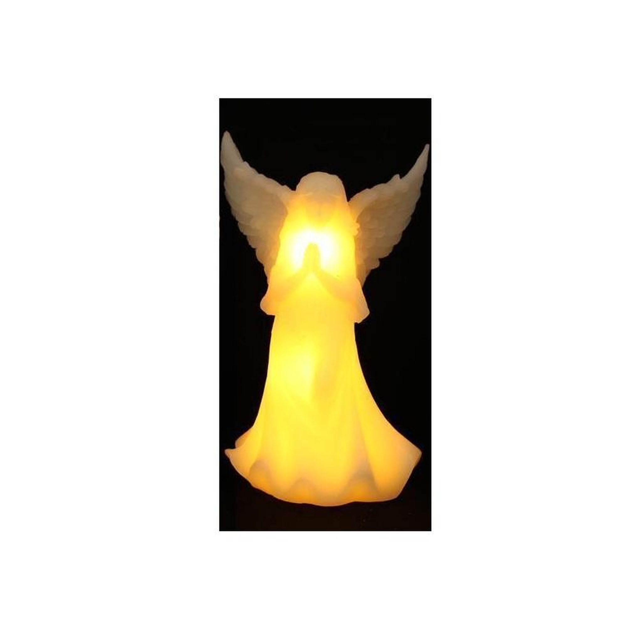 Eden Ange en cire lumineux ailes deployees de noel