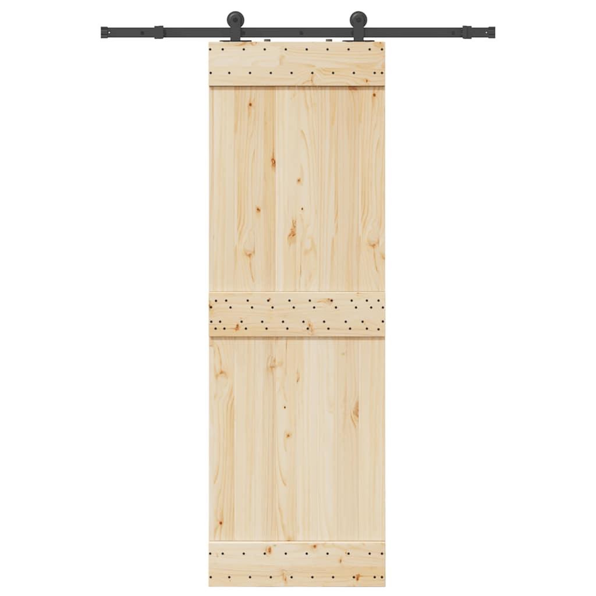 VIDAXL Kit de quincaillerie de porte coulissante 152,5 cm acier noir