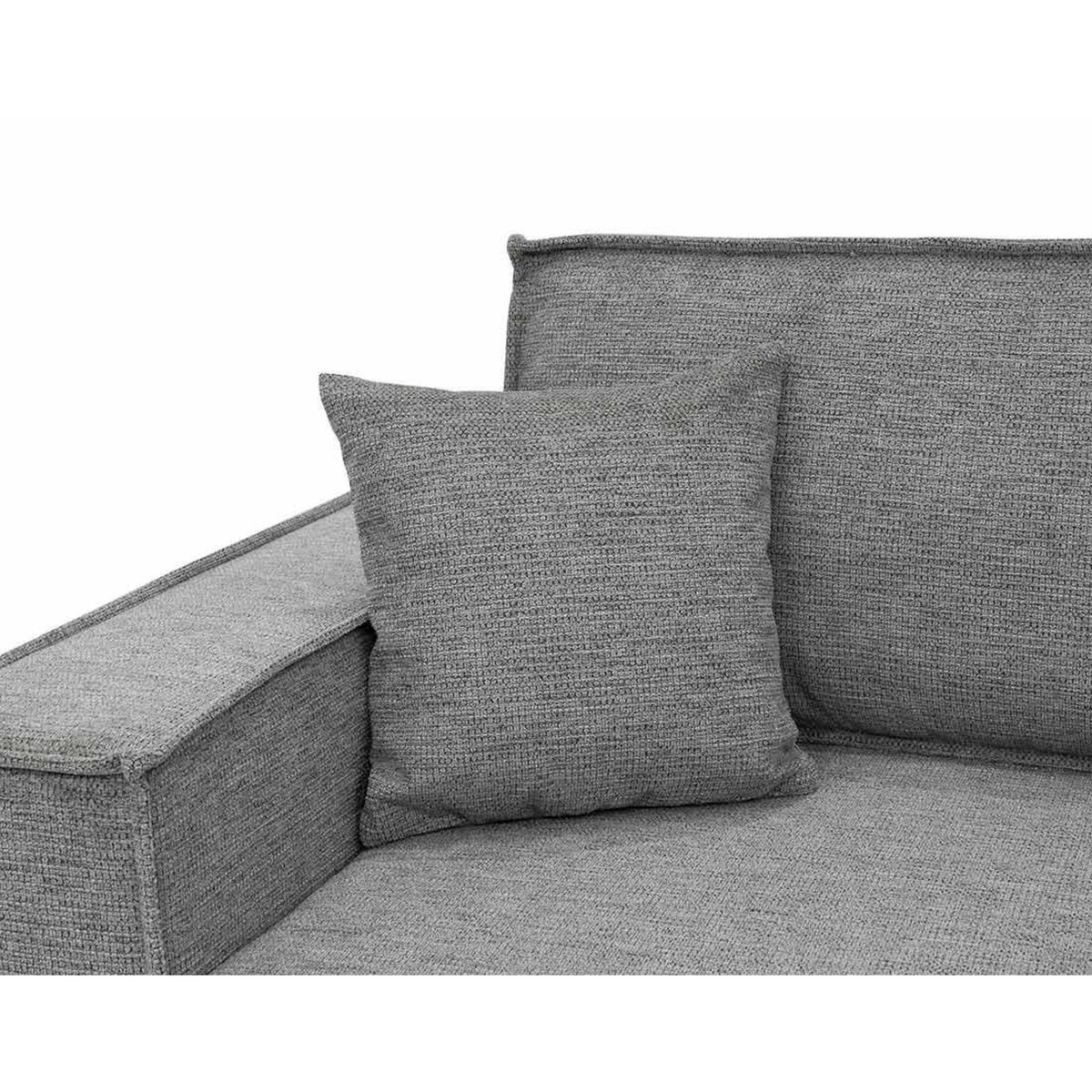 BEST MOBILIER Cezanne - canapé panoramique en u 7 places convertible avec coffre en tissu texturé