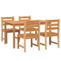 Voir la diapositive 3 : VIDAXL Ensemble a manger de jardin 5pcs Bois de teck massif