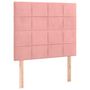 Voir la diapositive 2 : VIDAXL Tetes de lit 2 pcs Rose 80x5x78/88 cm Velours