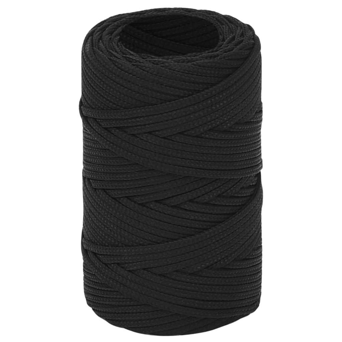 VIDAXL Corde de bateau Noir complet 2 mm 500 m Polypropylene