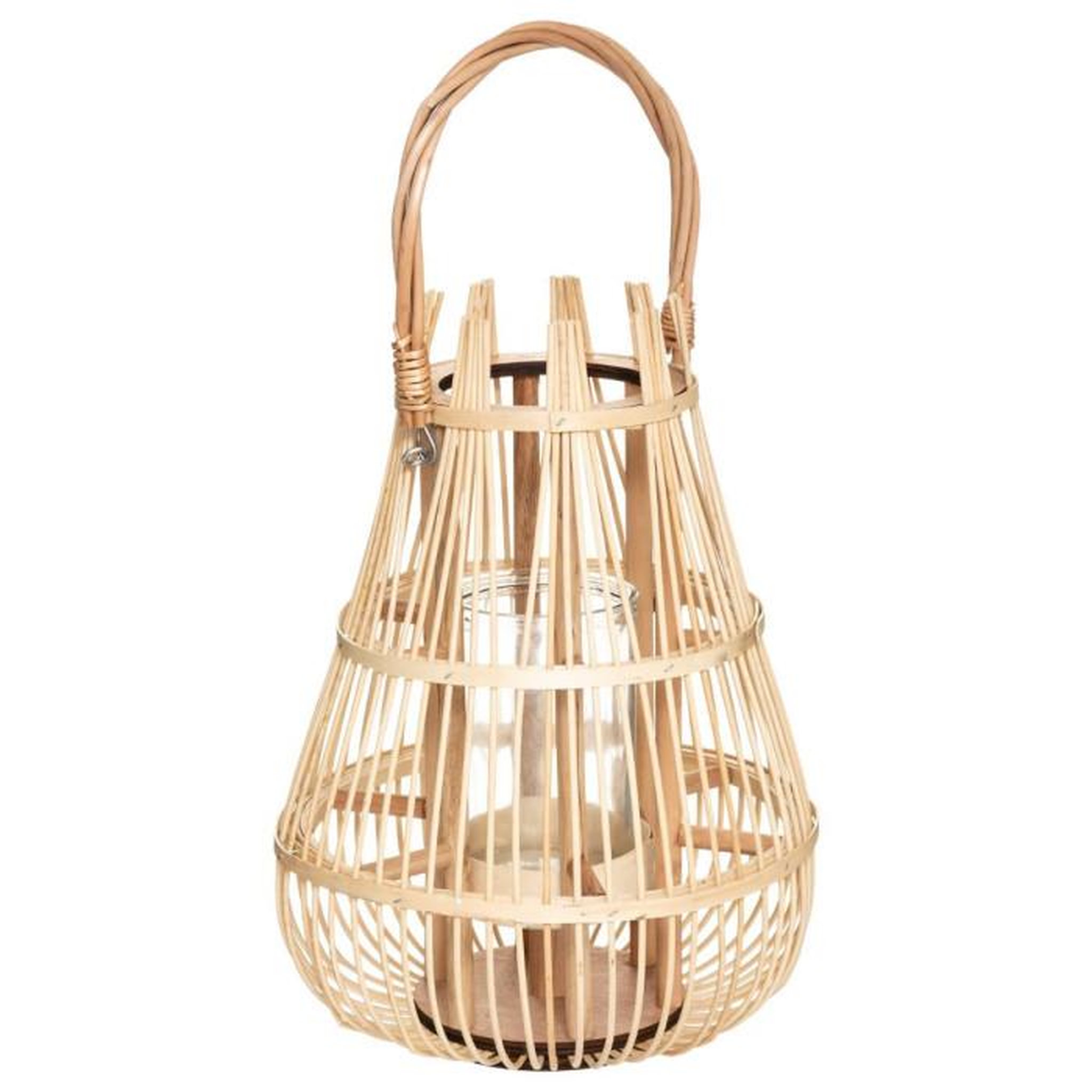ATMOSPHERA Lanterne à Anse en Rotin  Panier  37cm Naturel