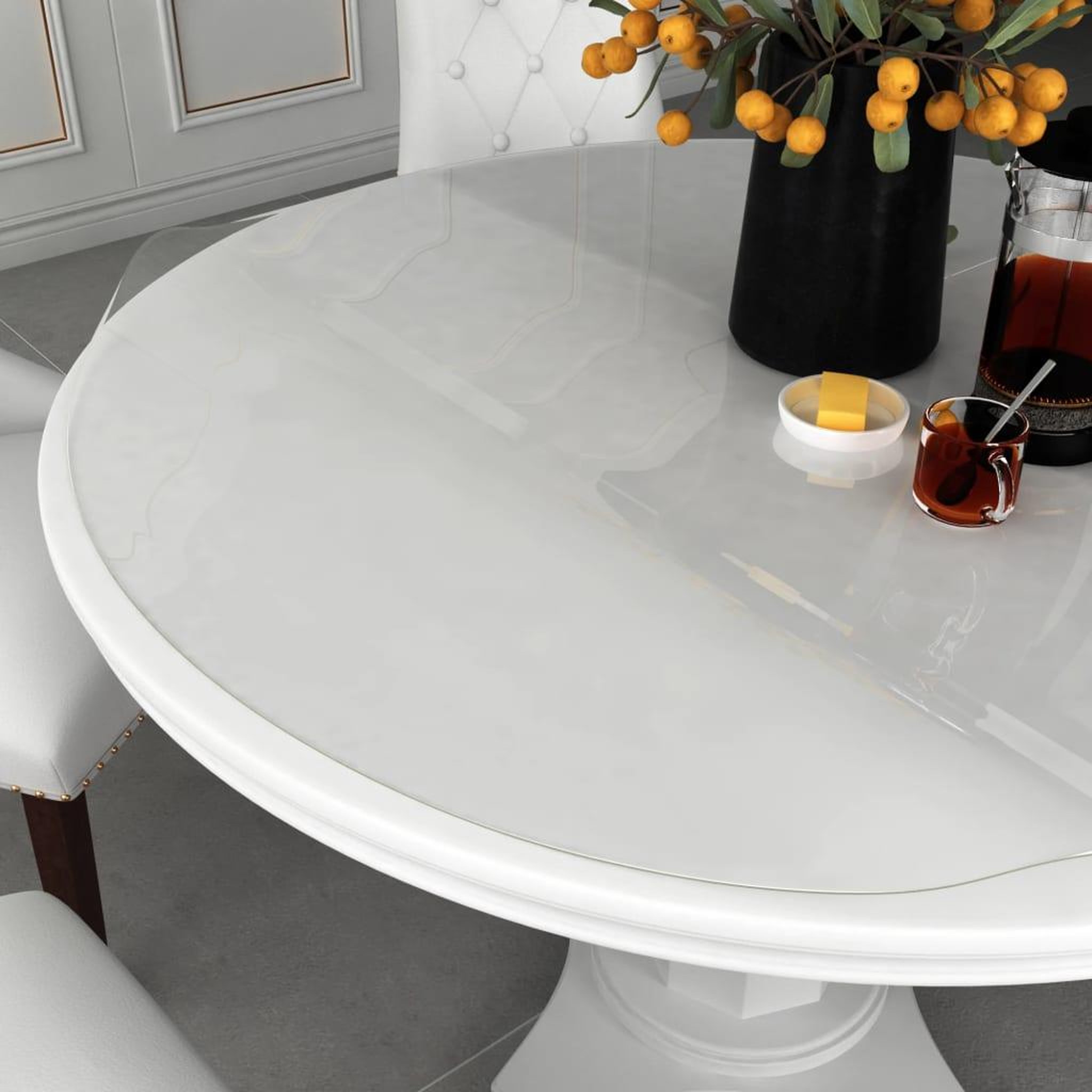 VIDAXL Protecteur de table transparent Ø 60 cm 2 mm PVC