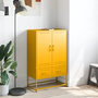 Voir la diapositive 3 : VIDAXL Buffet haut jaune moutarde 68x39x111,5 cm acier