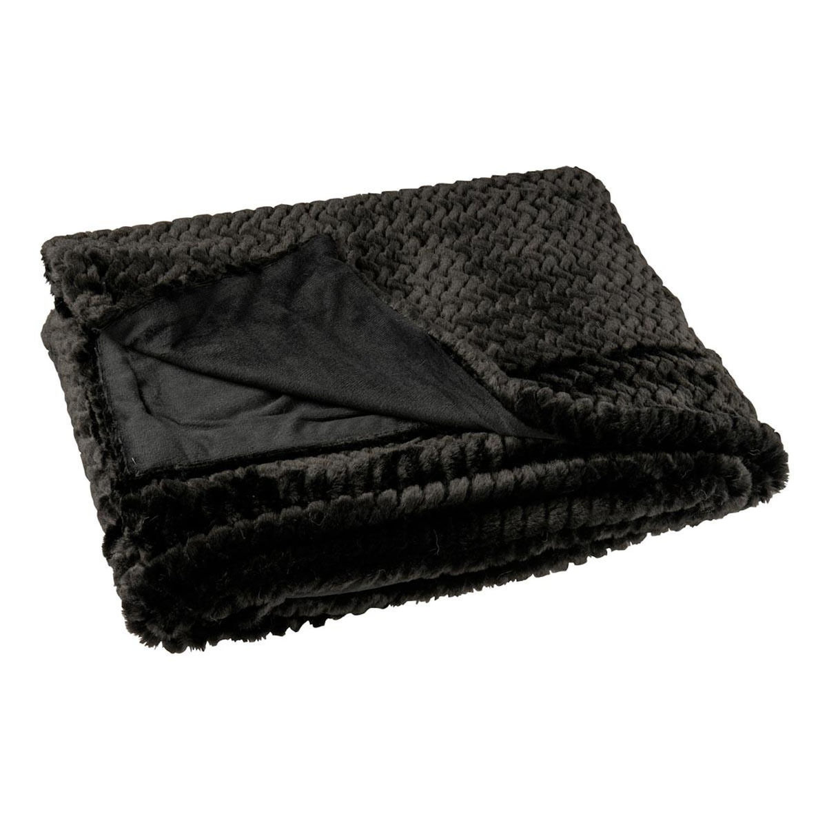 Paris Prix Plaid Uni  Winter  130x180cm Noir
