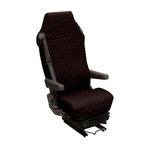 HTC EQUIPEMENT Housse Universelle pour Siege Camion Coton Matelasse Noir