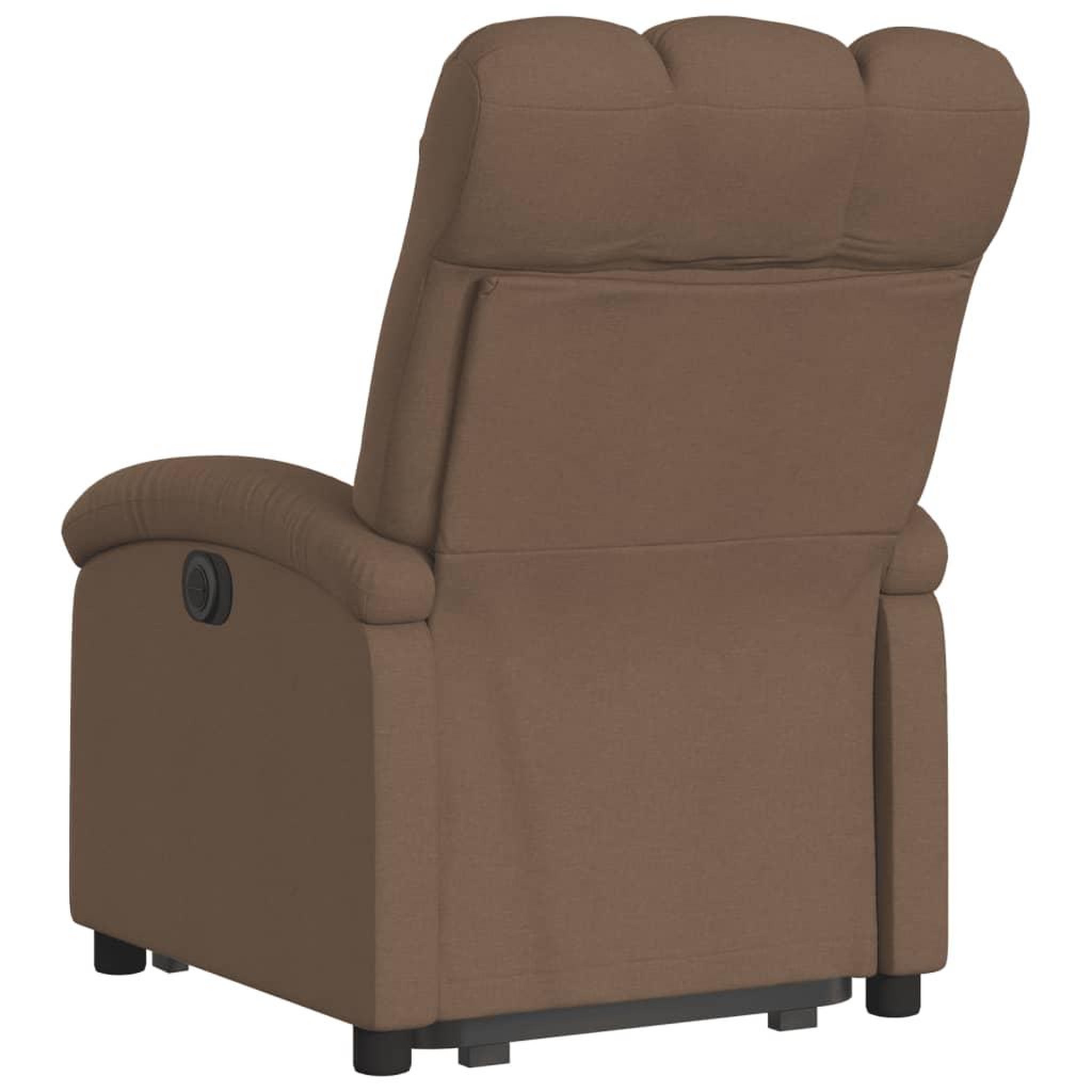 Voir la diapositive 4 : VIDAXL Fauteuil inclinable electrique marron tissu