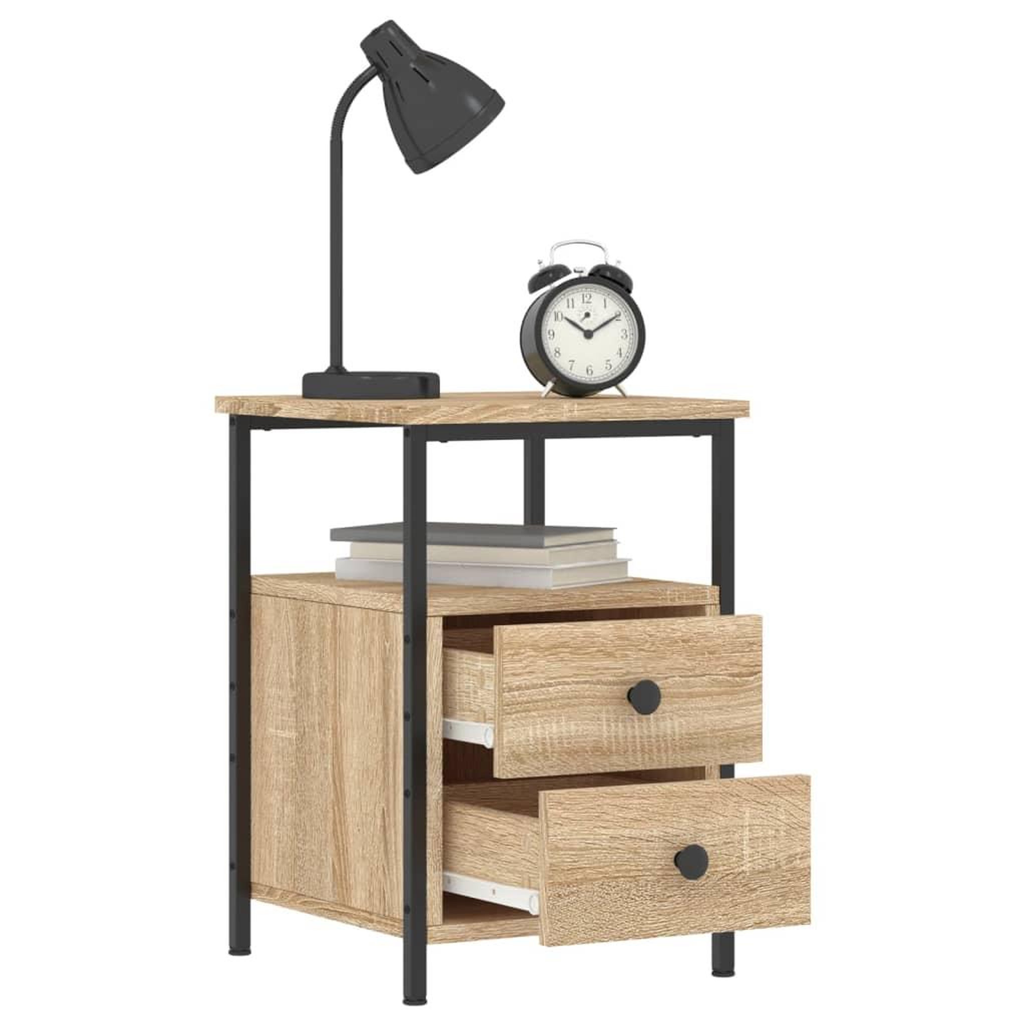 Voir la diapositive 4 : VIDAXL Table de chevet chene sonoma 34x35,5x50 cm bois d'ingenierie