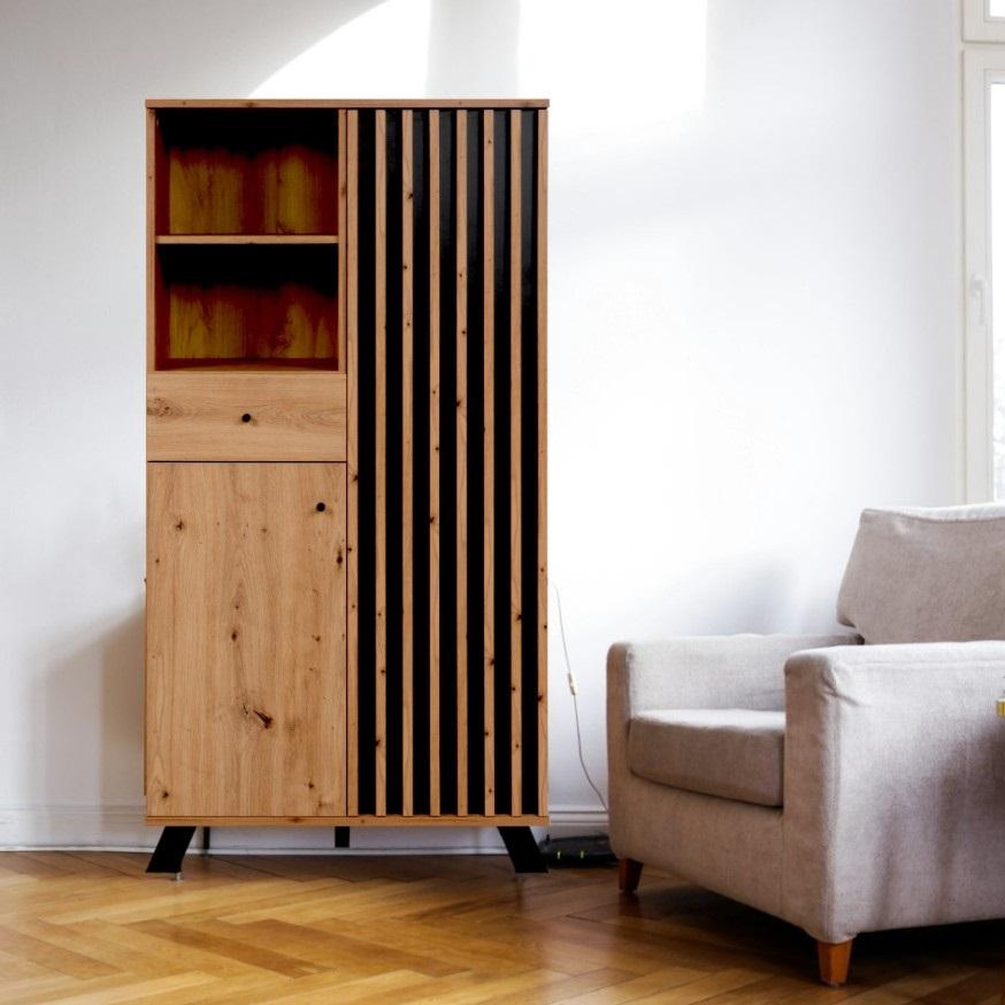 Voir la diapositive 2 : CONCEPT USINE Vaisselier design en bois SPLIT