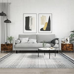 VIDAXL Tables basses 2 pcs chene fume 50x50x40 cm bois d'ingenierie