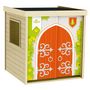 Voir la diapositive 4 : Soulet Cabane de jardin enfant - Bois avec rideaux en tissu - H1,32 m - PRINCESSE