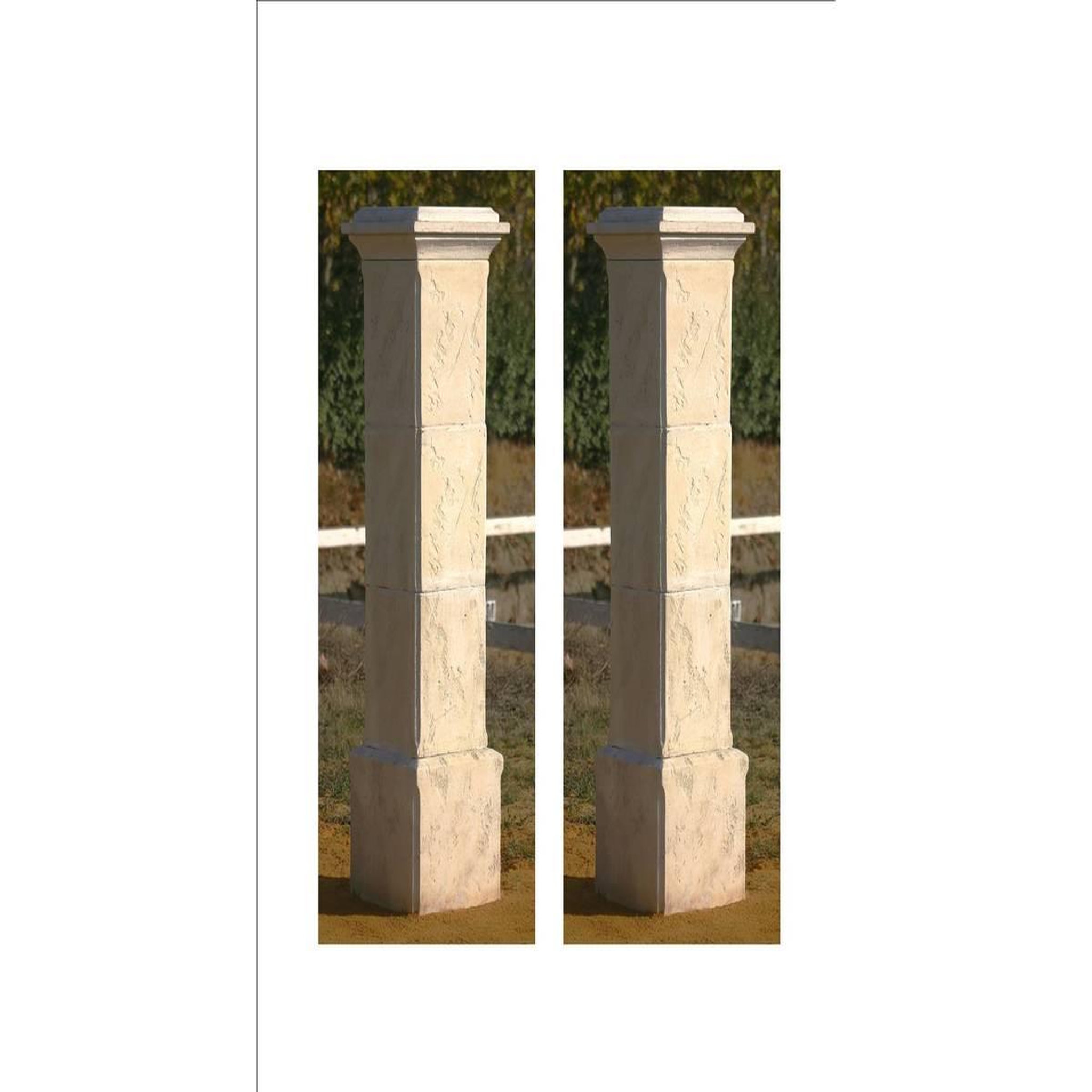 Voir la diapositive 2 : Habitat et Jardin Lot de 2 piliers de portail  Tradition  - 41 x 41 x 200 cm