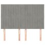 Voir la diapositive 3 : VIDAXL Tetes de lit 4 pcs Gris clair 72x5x78/88 cm Velours