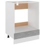 Voir la diapositive 2 : VIDAXL Armoire a four Gris beton 60x46x81,5 cm Bois d'ingenierie