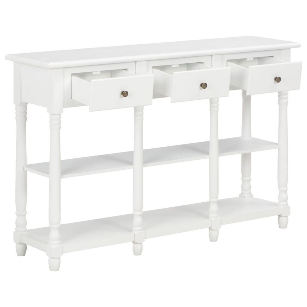 VIDAXL Table console Blanc 120x30x76 cm MDF