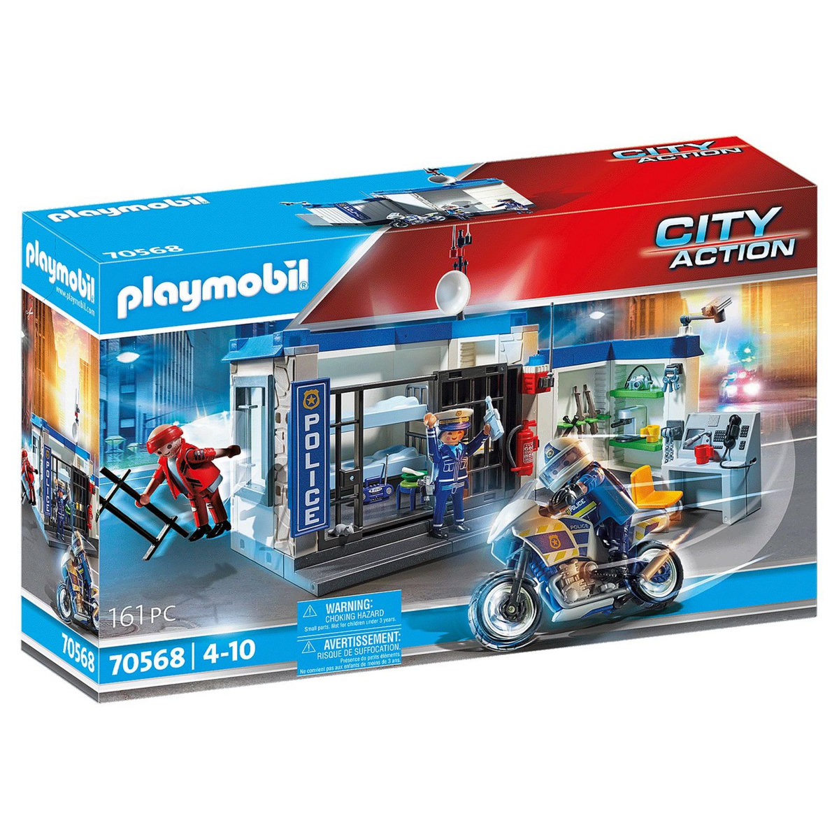 PLAYMOBIL 70568 - City Action - Police Poste de police et cambrioleur