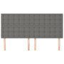 Voir la diapositive 3 : VIDAXL Tetes de lit 4 pcs Gris fonce 80x5x78/88 cm Tissu
