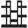 Voir la diapositive 5 : VIDAXL Support a plantes Noir 104,5x25x109,5 cm Bois massif de pin