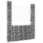 VIDAXL Panier de gabion en forme de U avec 2 poteaux Fer 140x20x200 cm