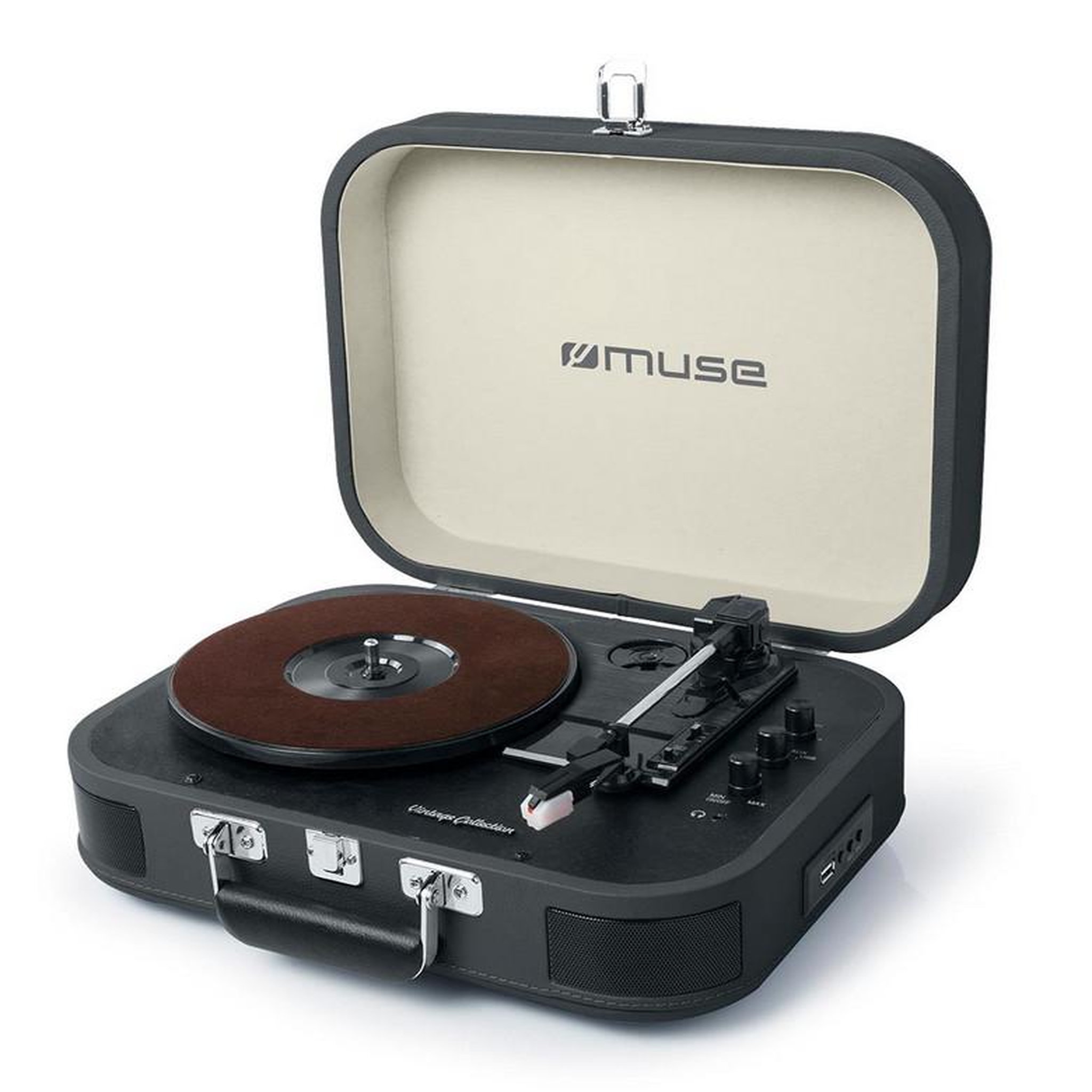 Muse Platine vinyle stéréo 3 vitesses 33/45/78t avec bluetooth - mt201dg